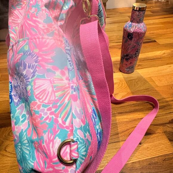 Lilly Pulitzer Women\'s Floral Backpack - Pink, Blue, and Green insulated cooler main image 11